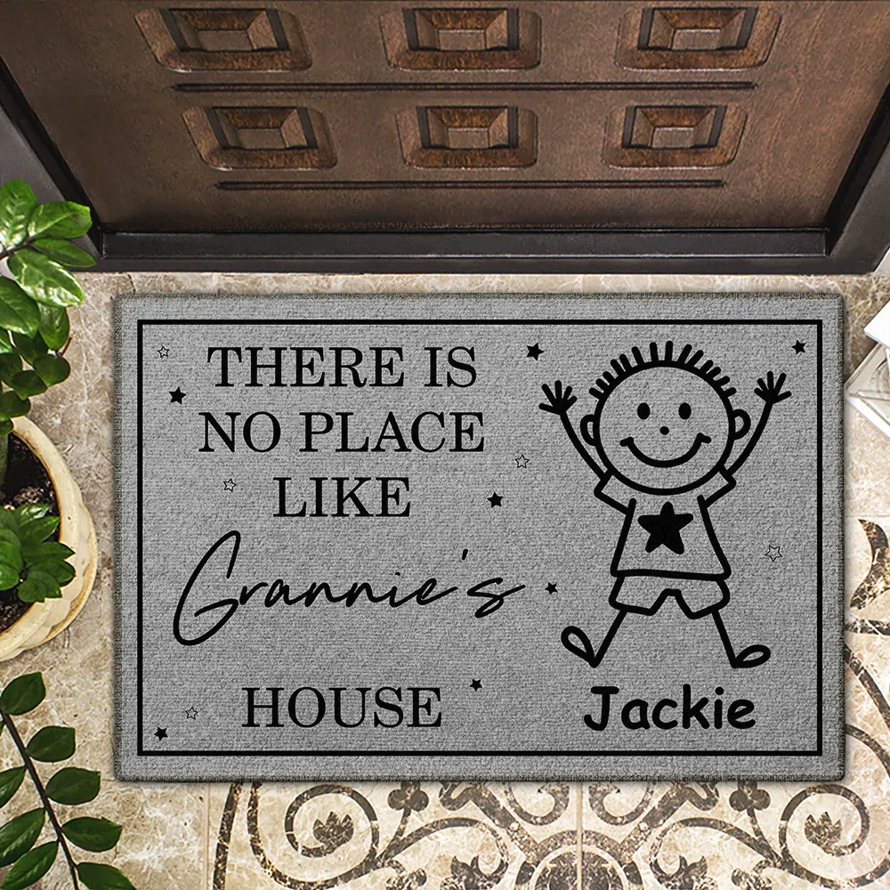 There's No Place Like Nana Papa's House Grandparents - Personalized Doormat - Image 2