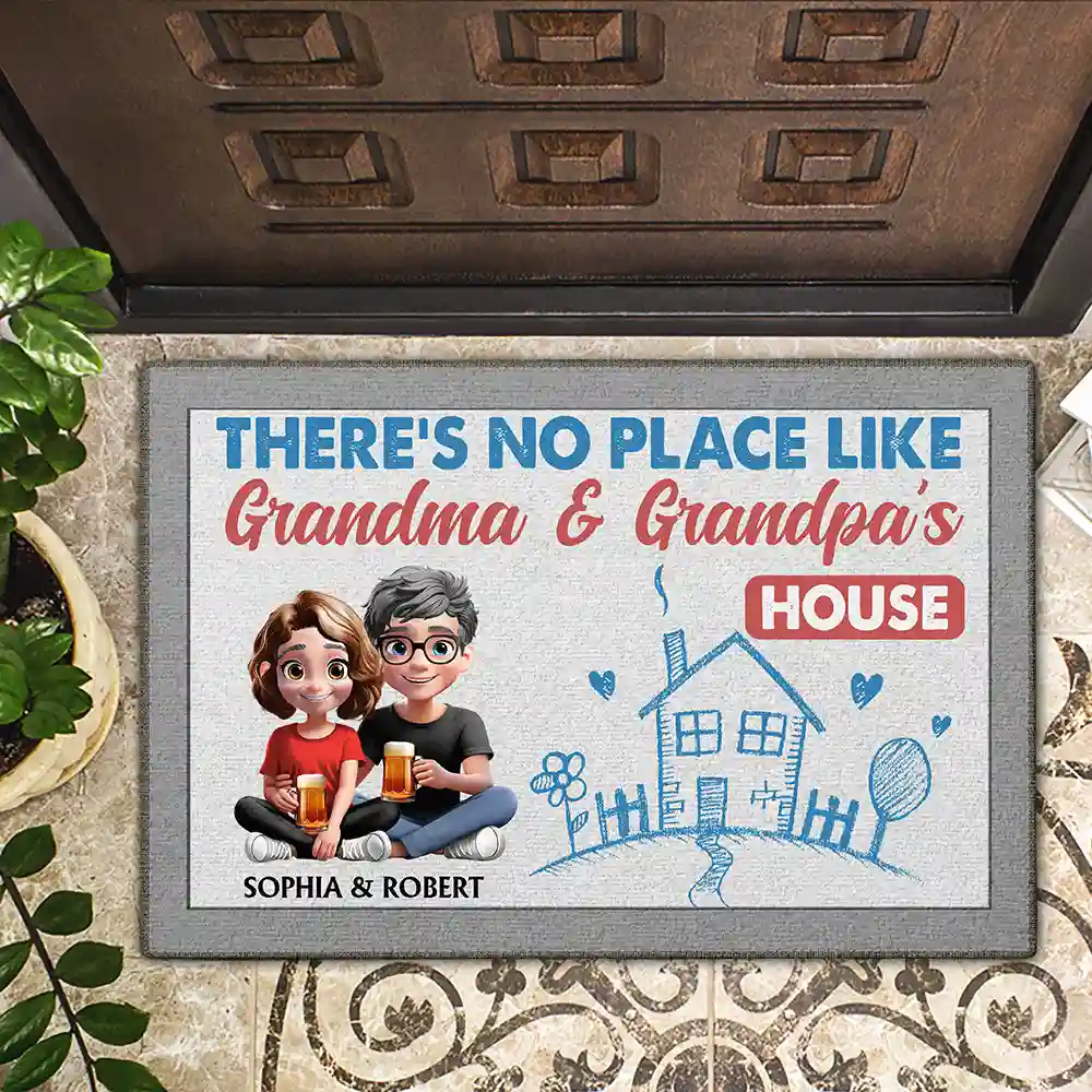 There's No Place Like - Personalized Doormat - Image 2
