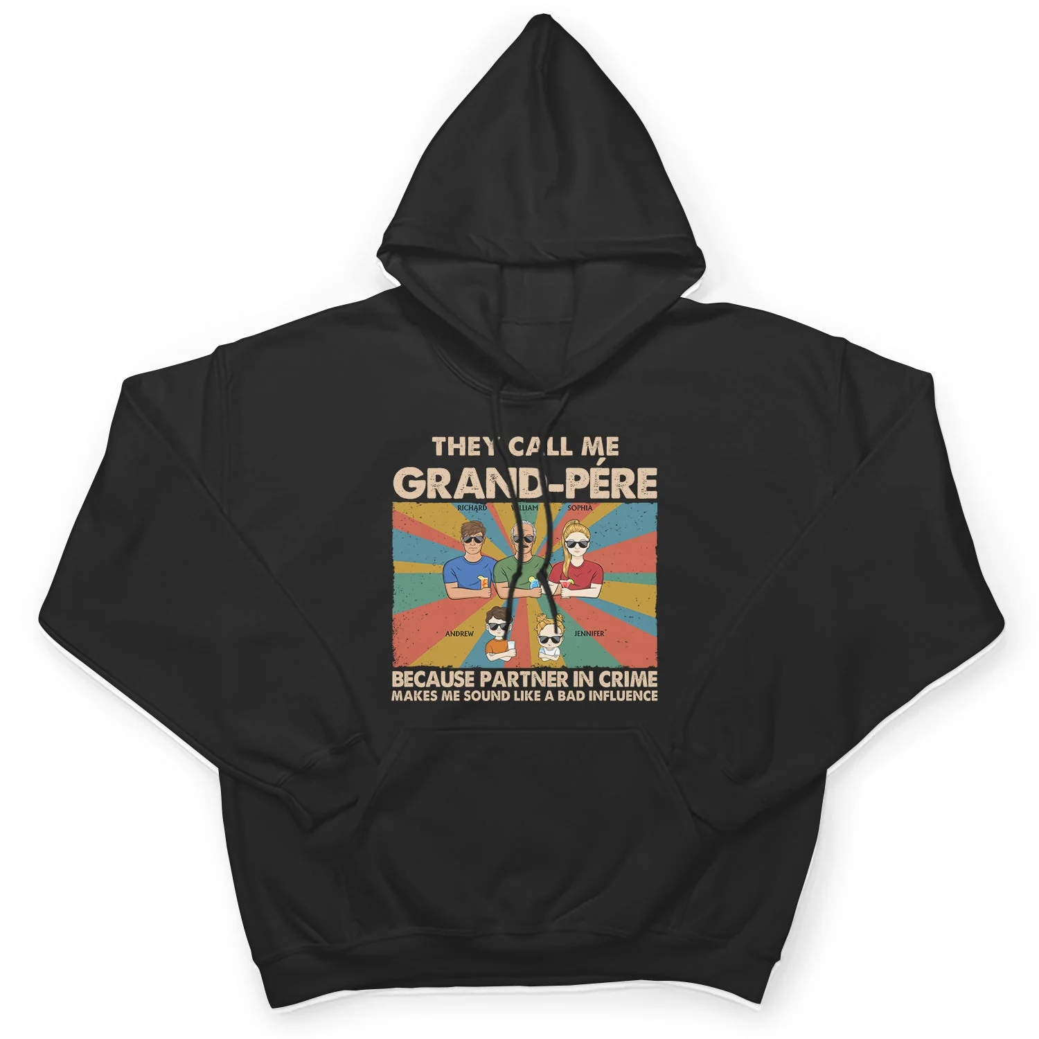 They Call Me Grandpa Because Partner In Crime - Gift For Father, Parents, Family, Grandparent, Grandfather - Personalized Custom T Shirt - Image 4