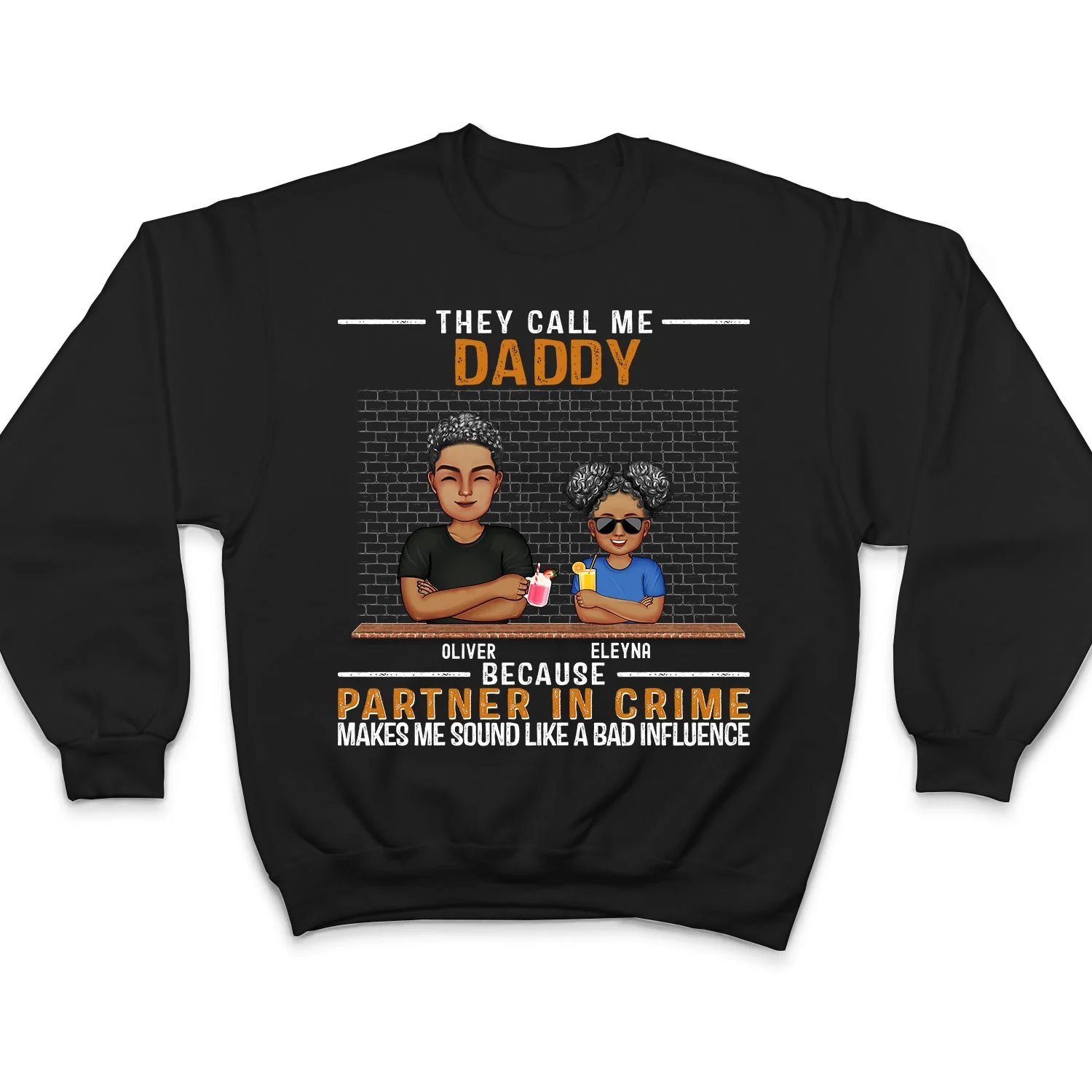 They Call Me Grandpa Because Partner In Crime Makes Me - Birthday, Loving Gift For Dad, Father, Papa, Grandfather - Personalized Custom T Shirt - Image 5