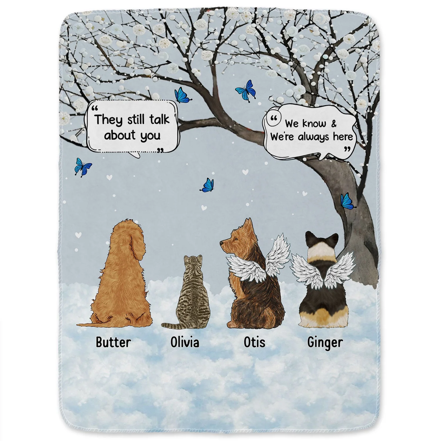 They Still Talk About You Bright - Gift For Pet Lovers - Personalized Fleece Blanket, Sherpa Blanket - Image 2