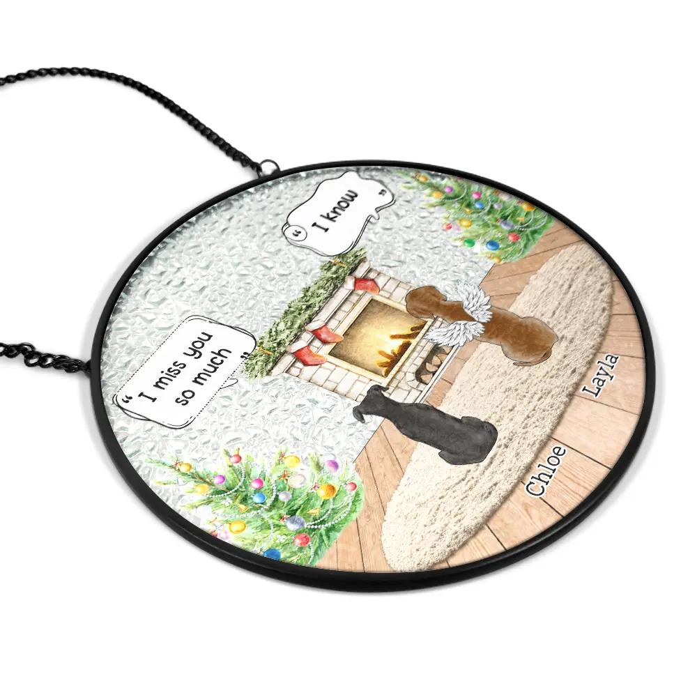 They Still Talk About You Cozy House Memorial - Personalized Stained Glass Window Hanging Suncatcher - Image 2
