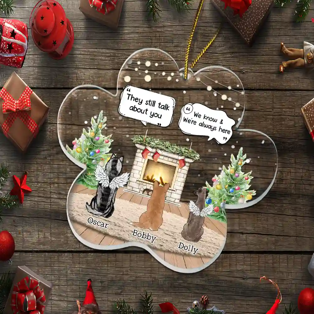 They Still Talk About You Cozy House - Personalized Custom Shaped Acrylic Ornament - Image 5