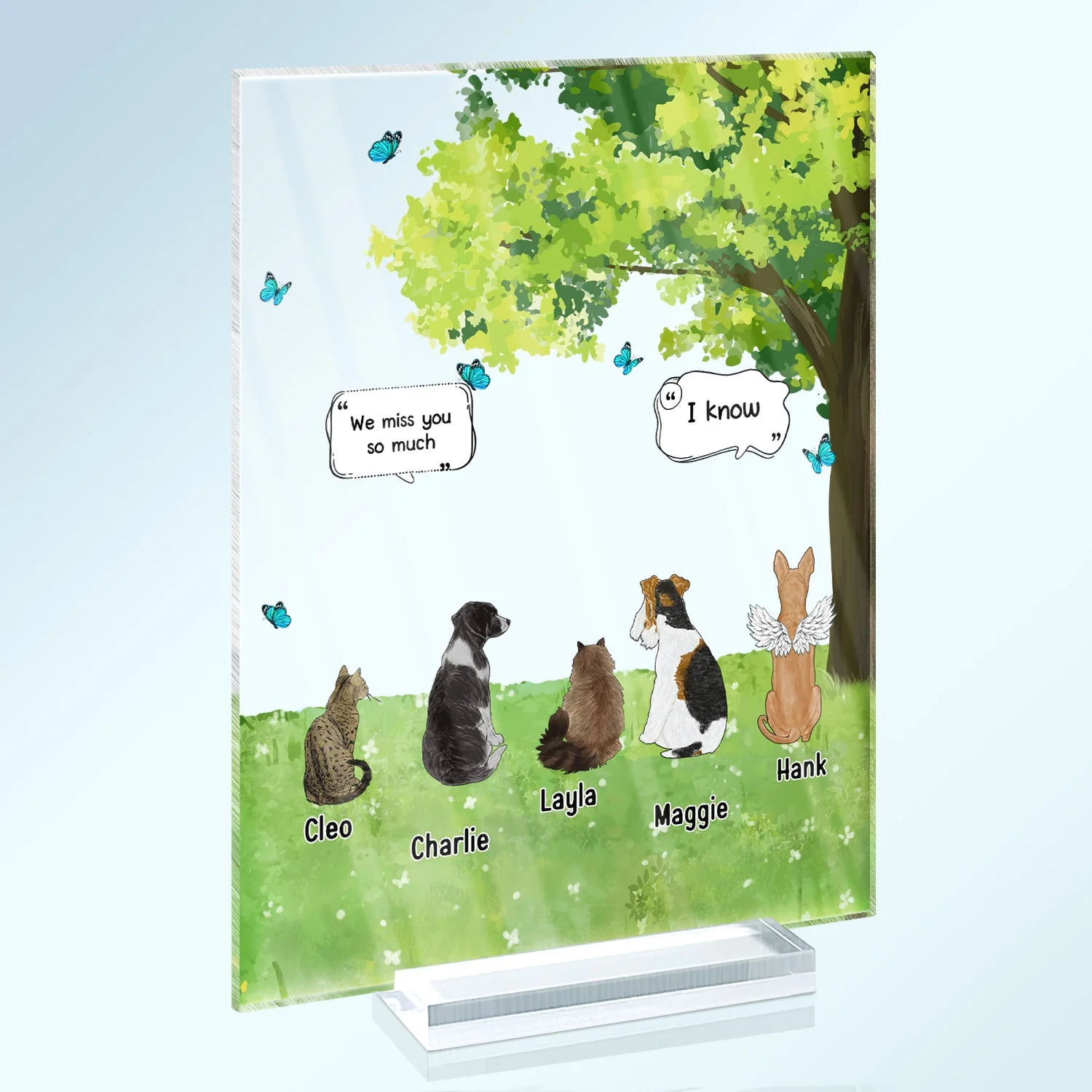 They Still Talk About You Grass - Memorial Gift For Pet Lovers - Personalized Vertical Rectangle Acrylic Plaque - Image 2