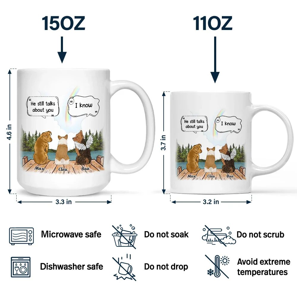 They Still Talk About You Loving Memorial Dog Cat - Personalized Mug - Image 4