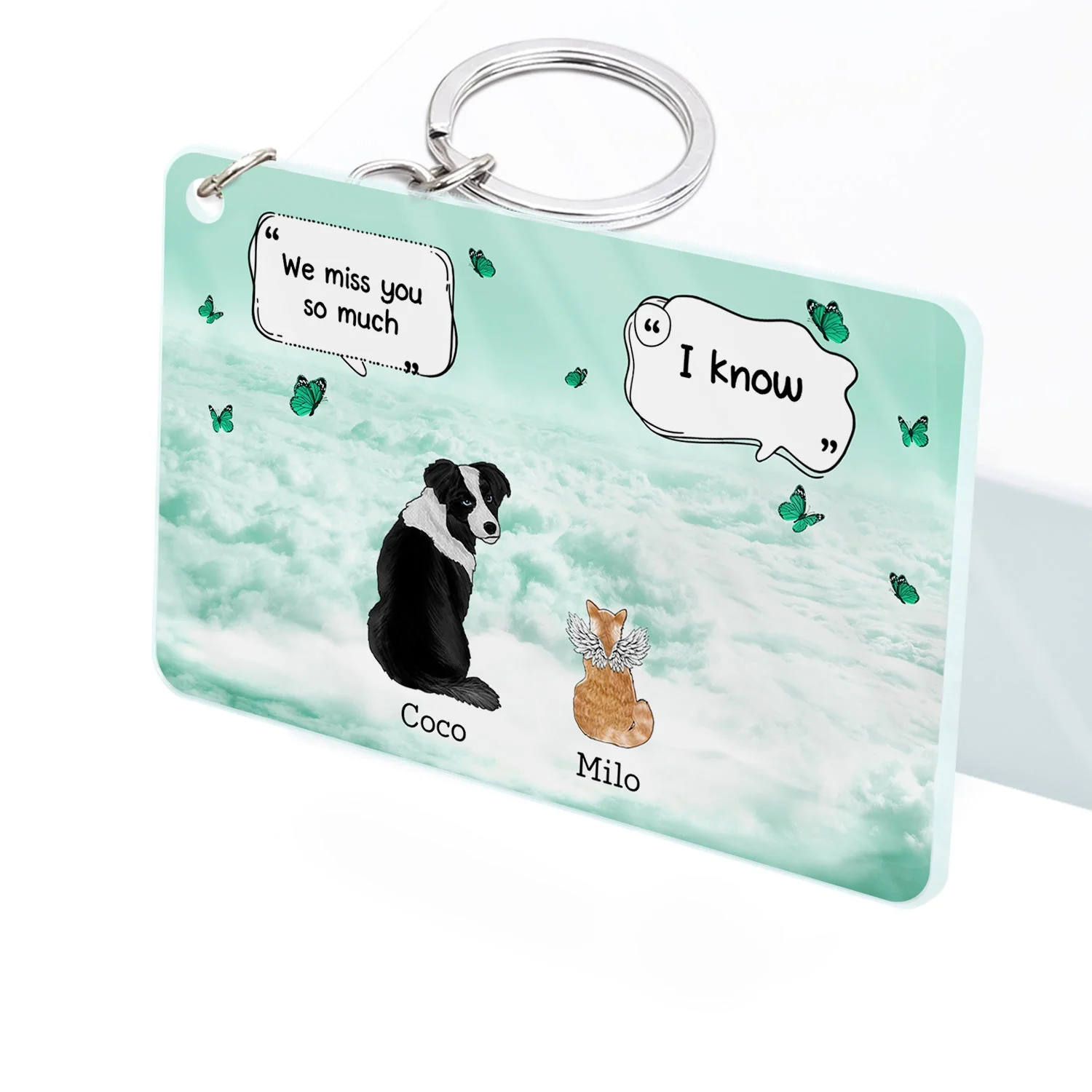 They Still Talk About You - Memorial Gift For Pet Lovers - Personalized Acrylic Keychain - Image 2