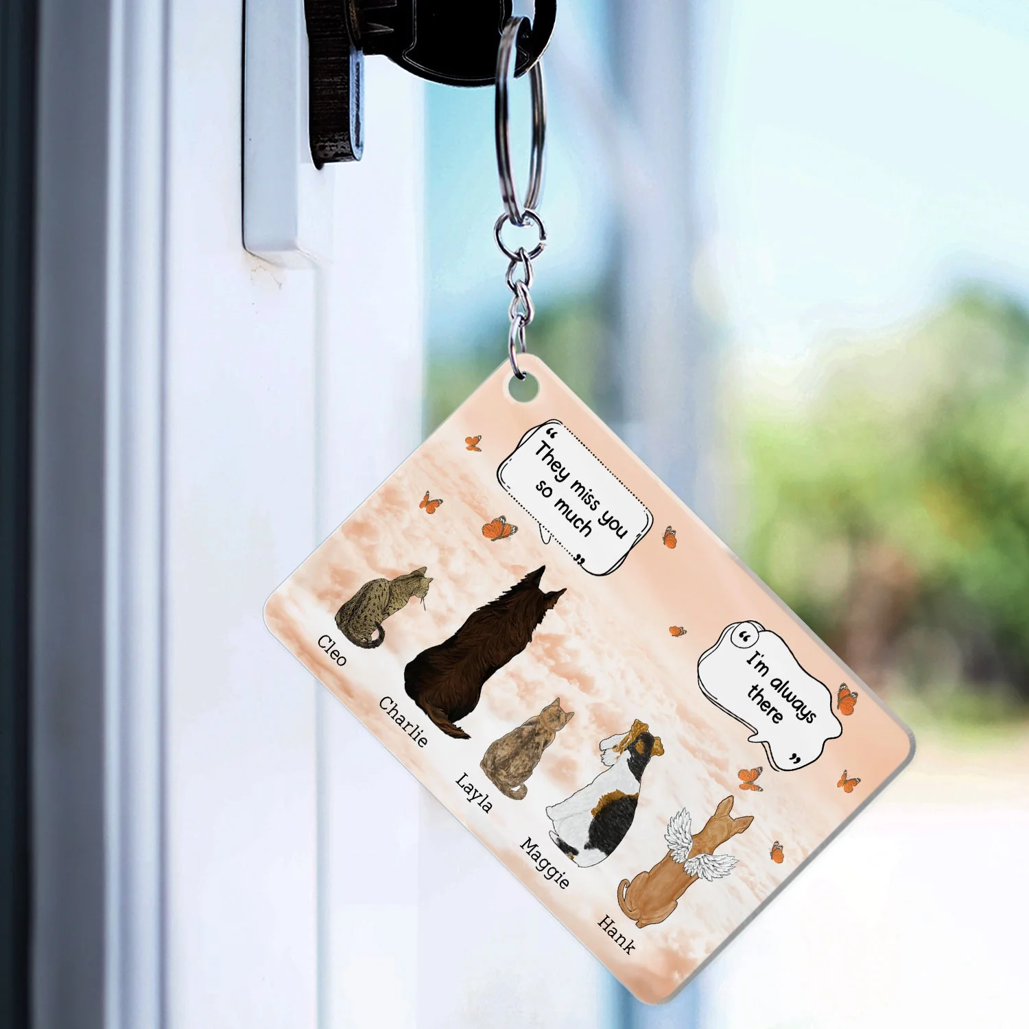 They Still Talk About You - Memorial Gift For Pet Lovers - Personalized Acrylic Keychain - Image 3