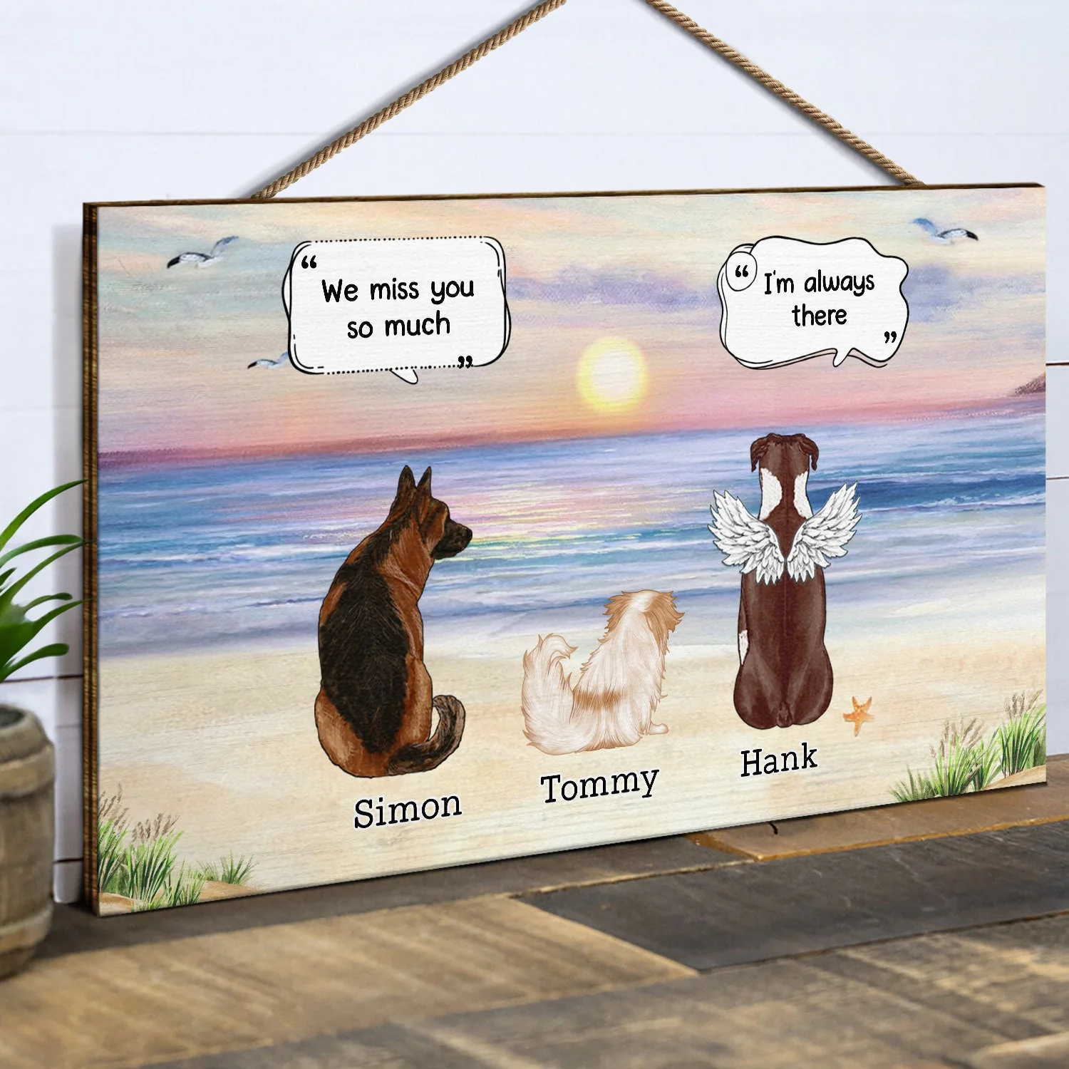 They Still Talk About You - Memorial Gift For Pet Lovers - Personalized Wood Rectangle Sign - Image 2