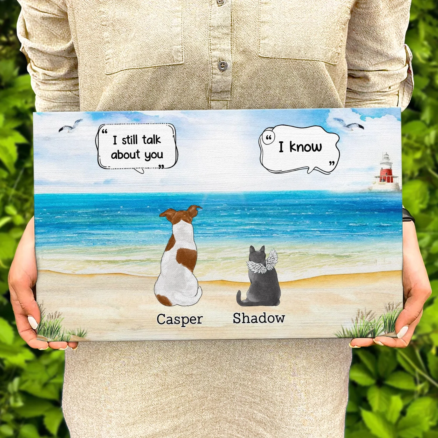 They Still Talk About You - Memorial Gift For Pet Lovers - Personalized Wood Rectangle Sign - Image 4