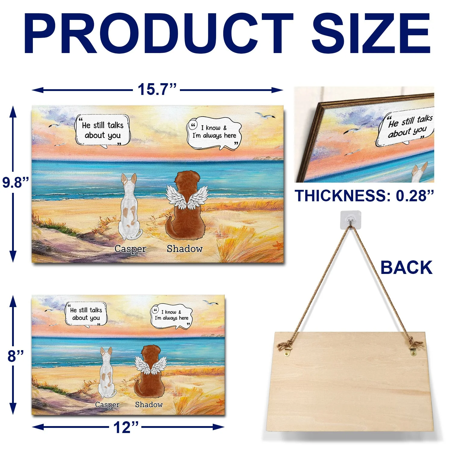 They Still Talk About You - Memorial Gift For Pet Lovers - Personalized Wood Rectangle Sign - Image 5
