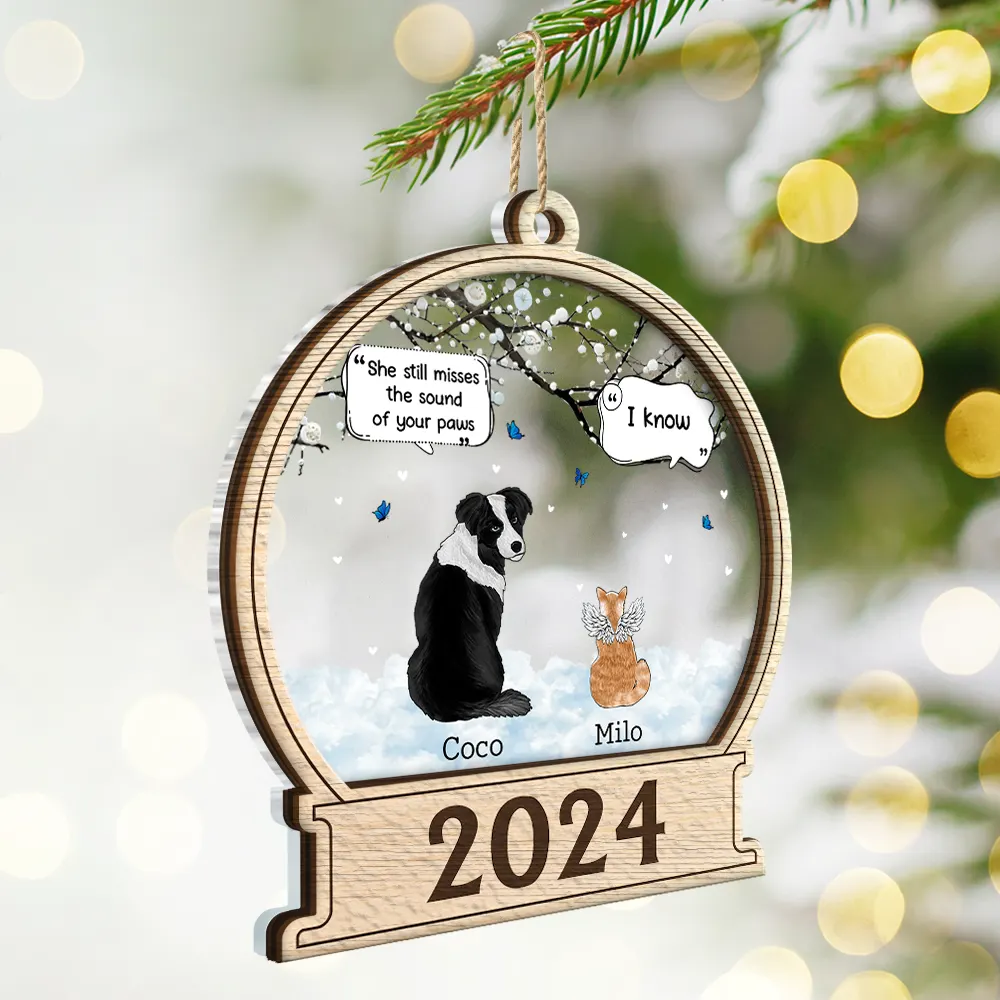They Still Talk About You Memorial - Personalized 2-Layered Mix Ornament - Image 2