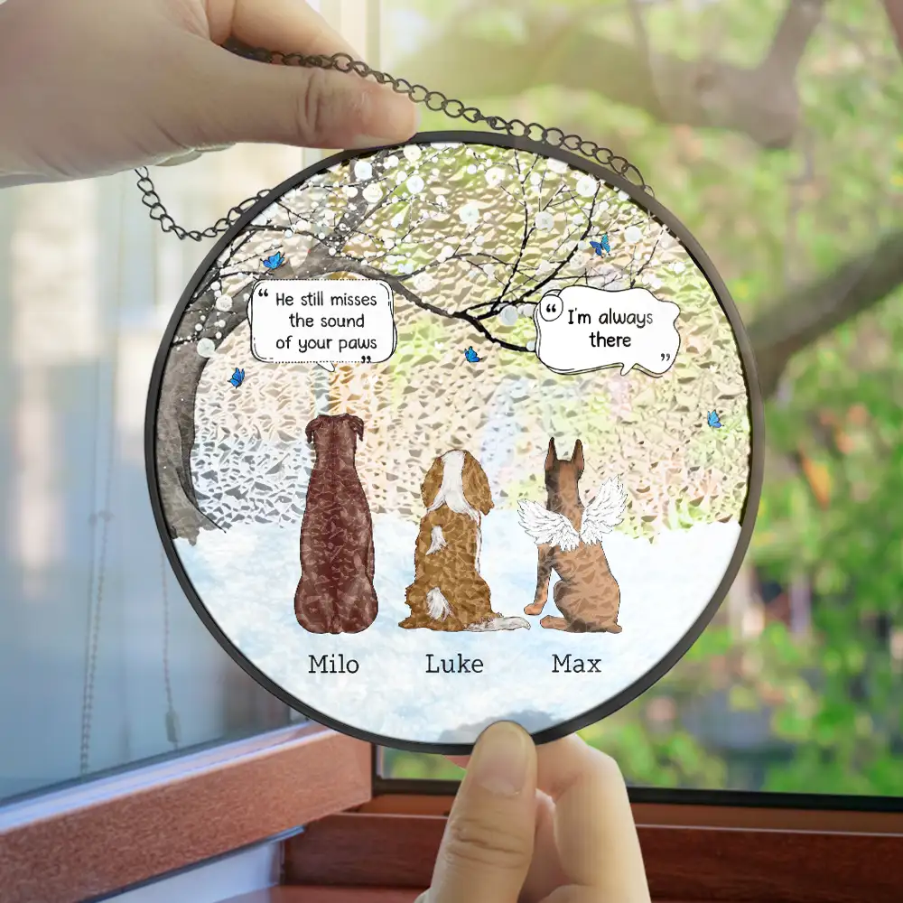 They Still Talk About You Memorial - Personalized Stained Glass Window Hanging Suncatcher - Image 4