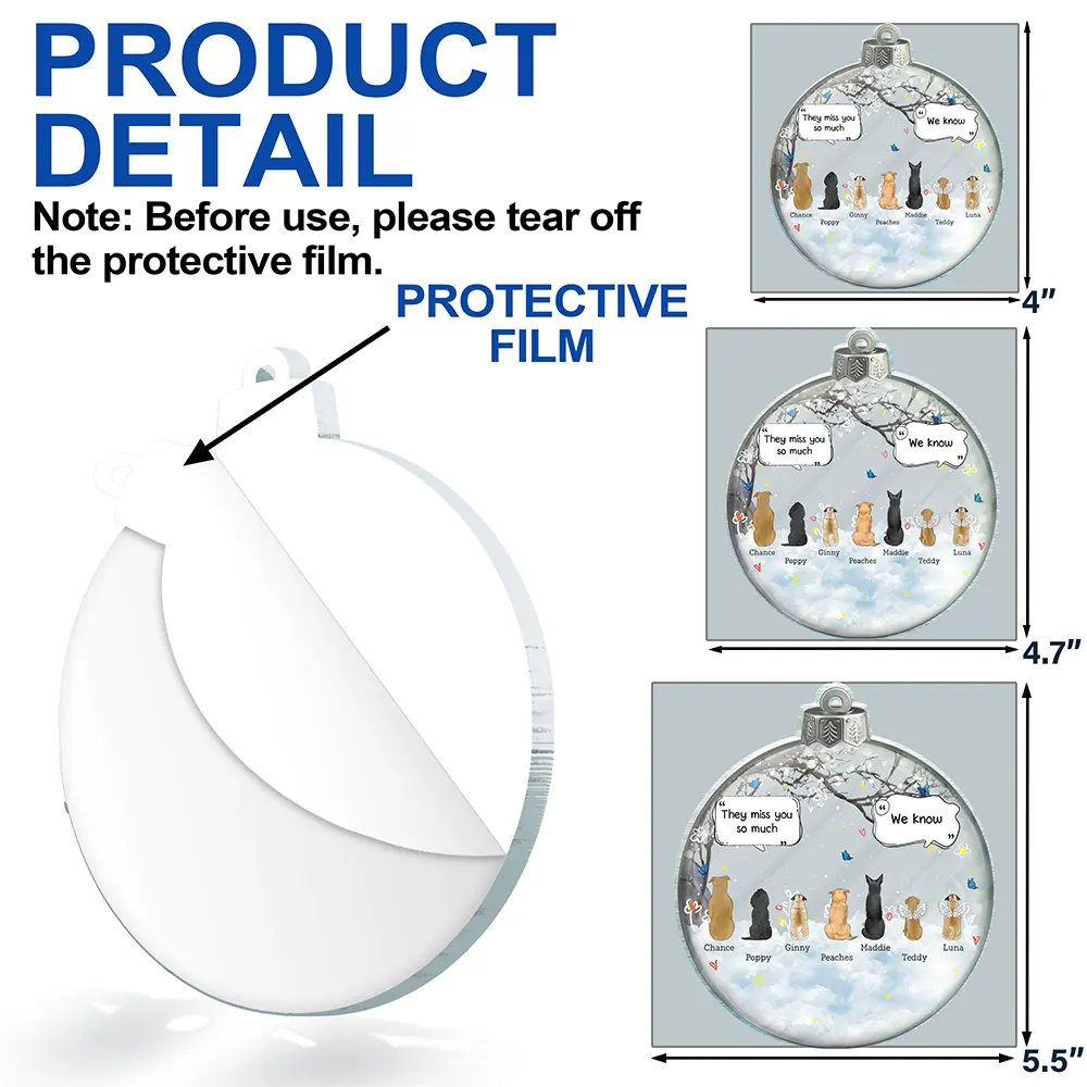 They Still Talk About You - Personalized Custom Shaped Acrylic Ornament - Image 6