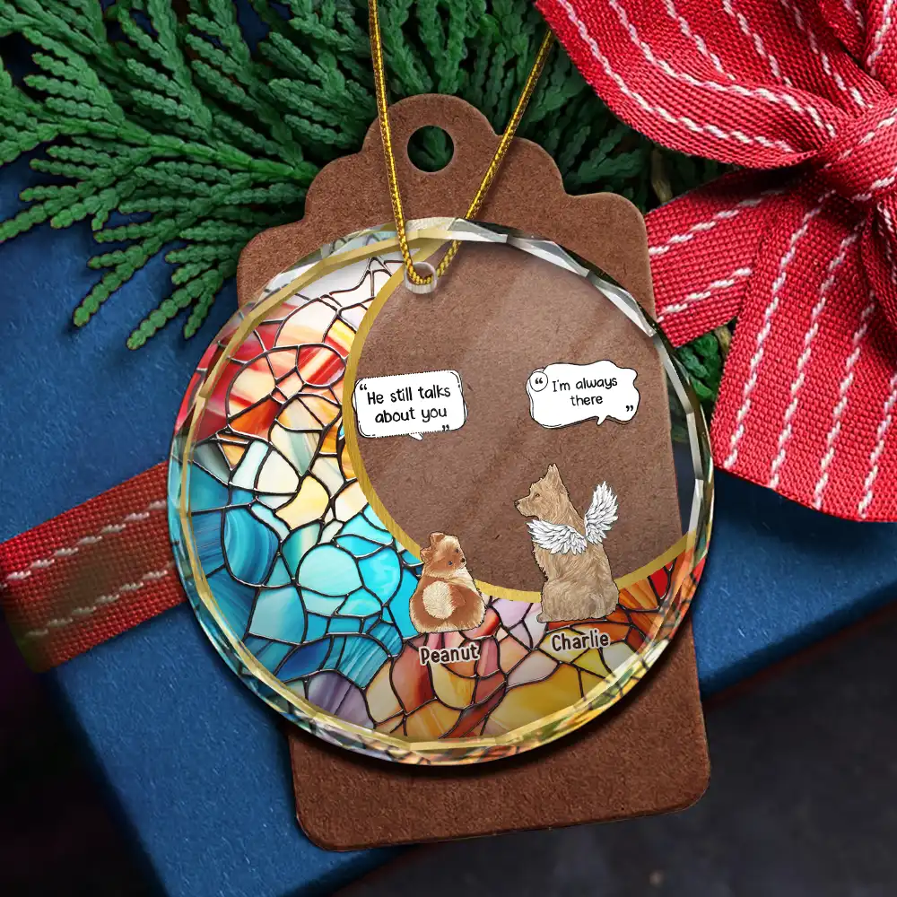 They Still Talk About You Suncatcher - Personalized Circle Glass Ornament - Image 5