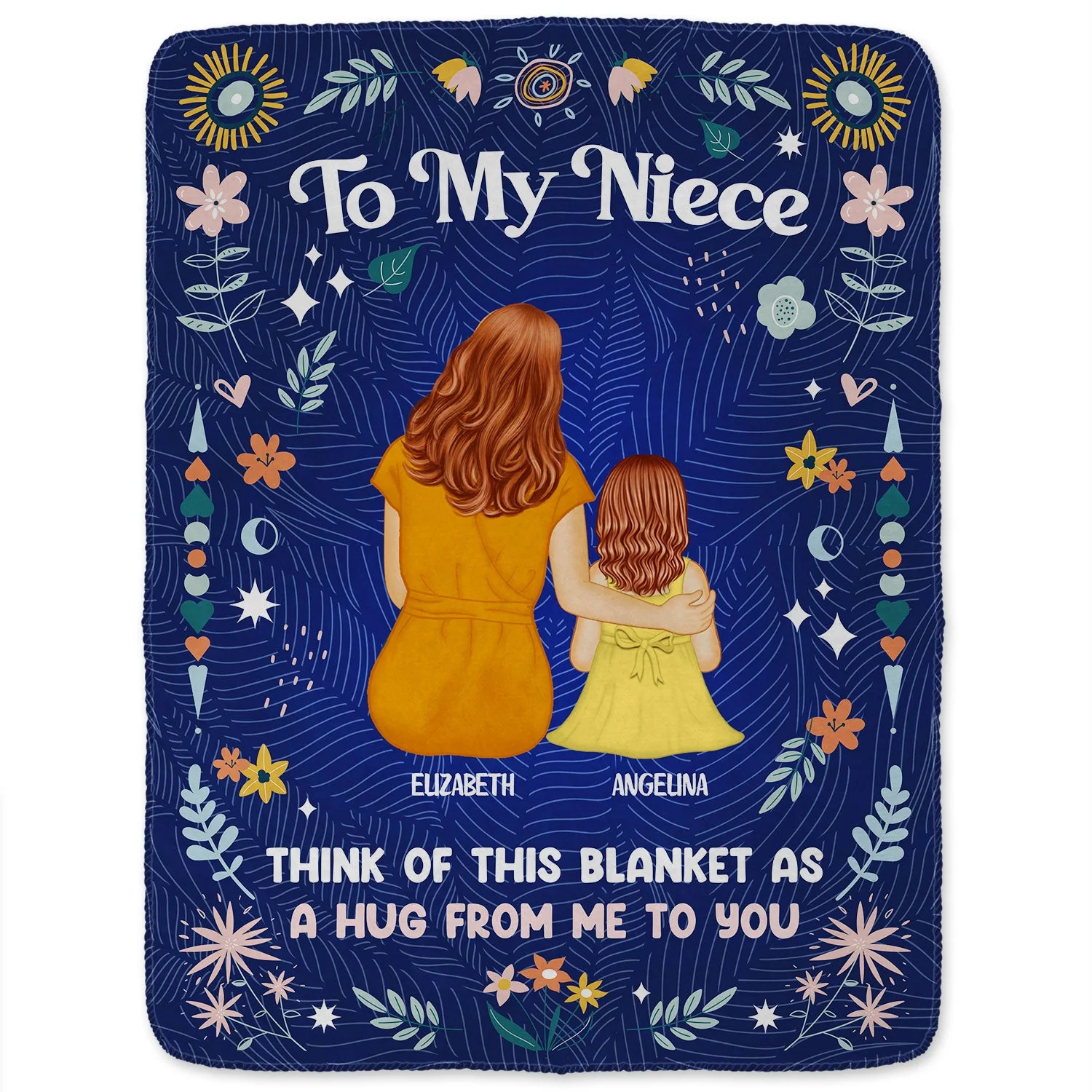 Think Of This Blanket - Gift For Mother-Daughter And Aunt-Niece - Personalized Fleece Blanket - Image 2