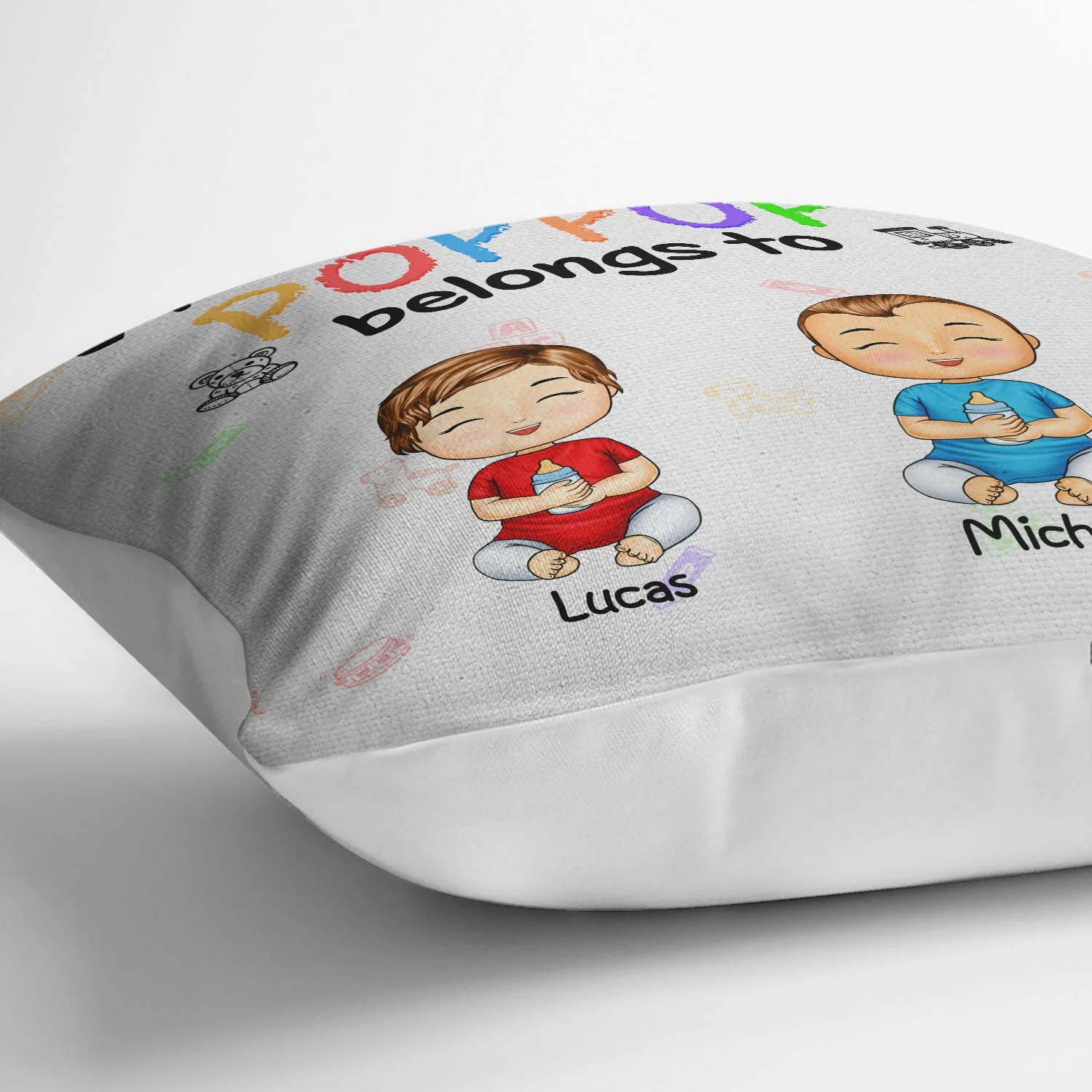 This Awesome Daddy Mommy Belongs To - Loving Gift For Mother, Father, Grandma, Grandpa - Personalized Custom Pillow - Image 3