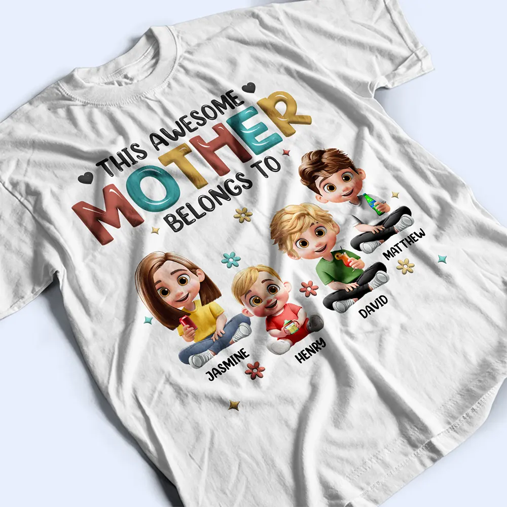 This Awesome Grandma Belongs To - Personalized T Shirt - Image 3