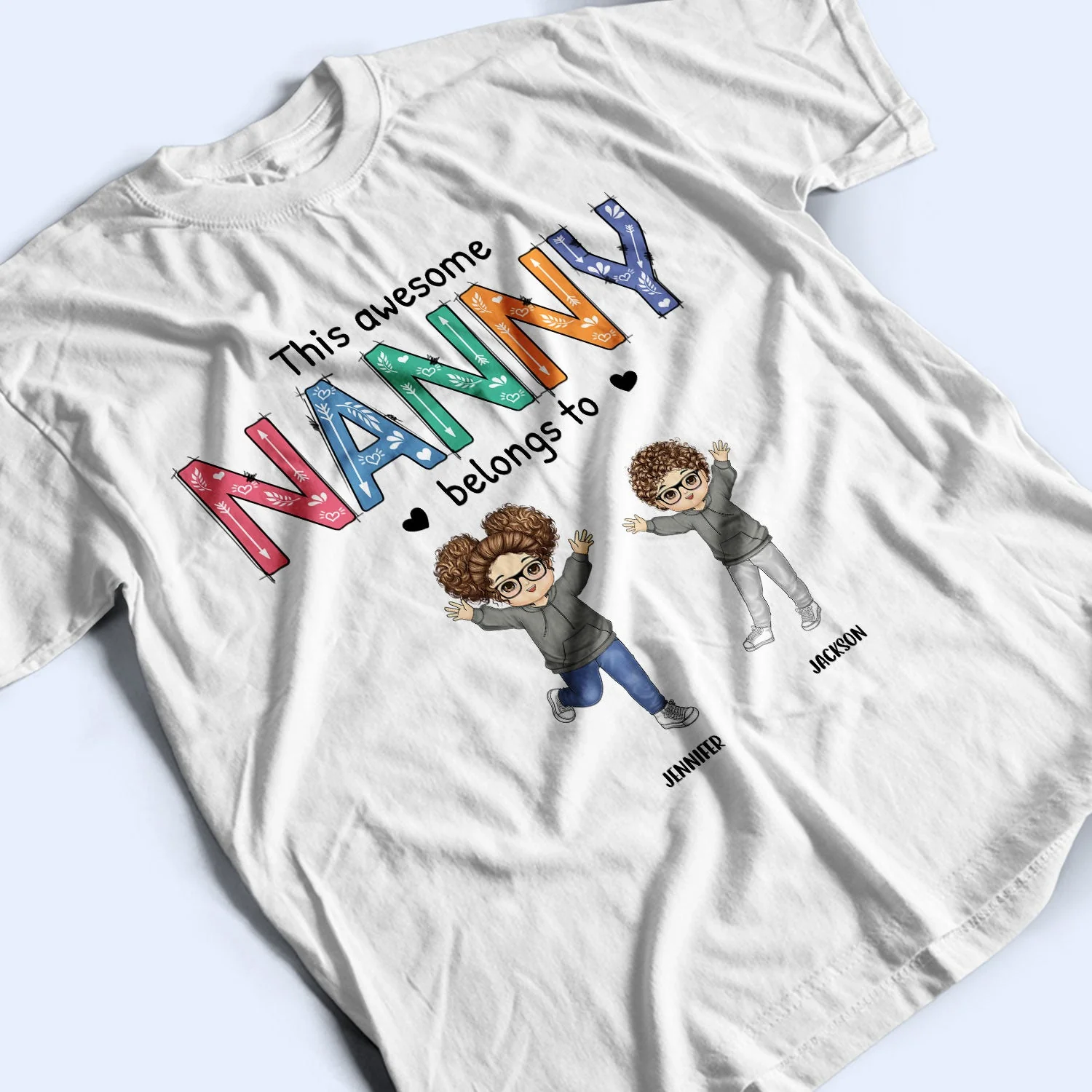 This Awesome Nana Belongs To - Gift For Mother, Grandma - Personalized T Shirt - Image 3