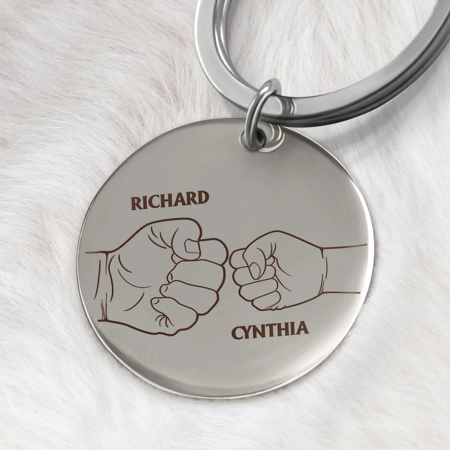 This Daddy Belongs To - Gift For Dad, Father, Grandpa - Personalized Keyring - Image 2