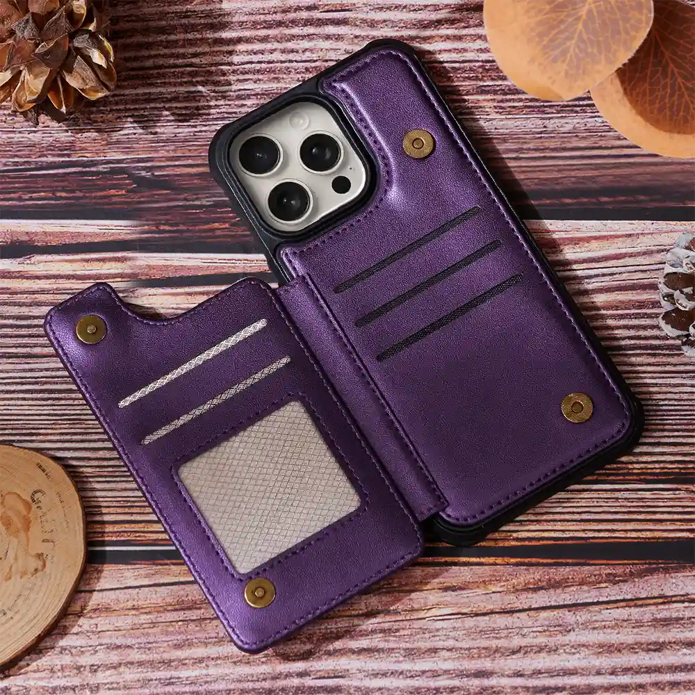 This Grandma Grandpa Belongs To Kids Pet - Personalized Leather Flip Wallet Phone Case - Image 7