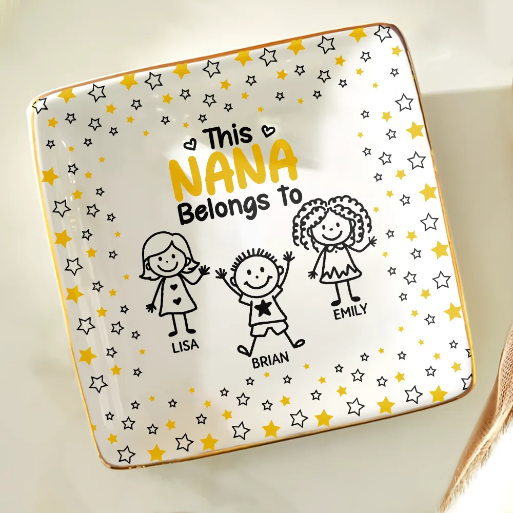 This Grandma Mom Belongs To Kids Pet - Personalized Ring Dish - Image 2