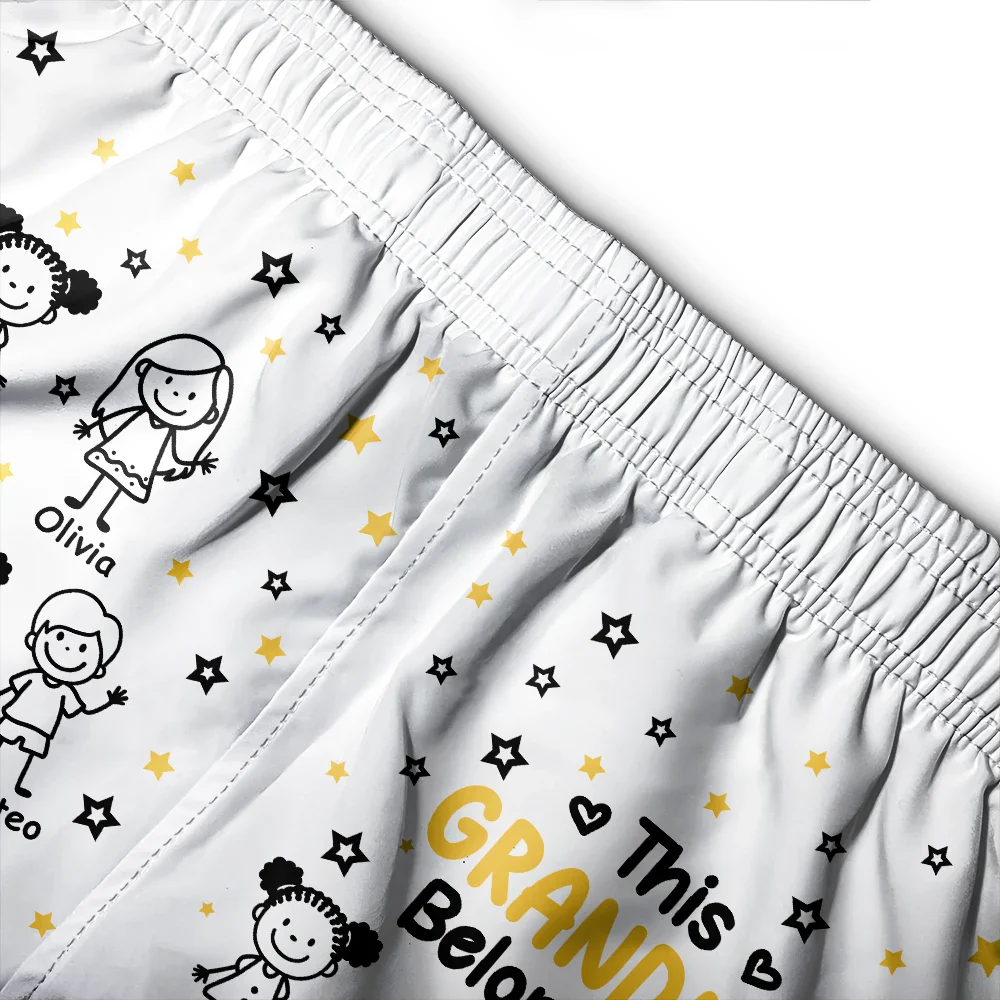 This Grandma Mom Belongs To Kids Pet - Personalized Women Beach Shorts - Image 5