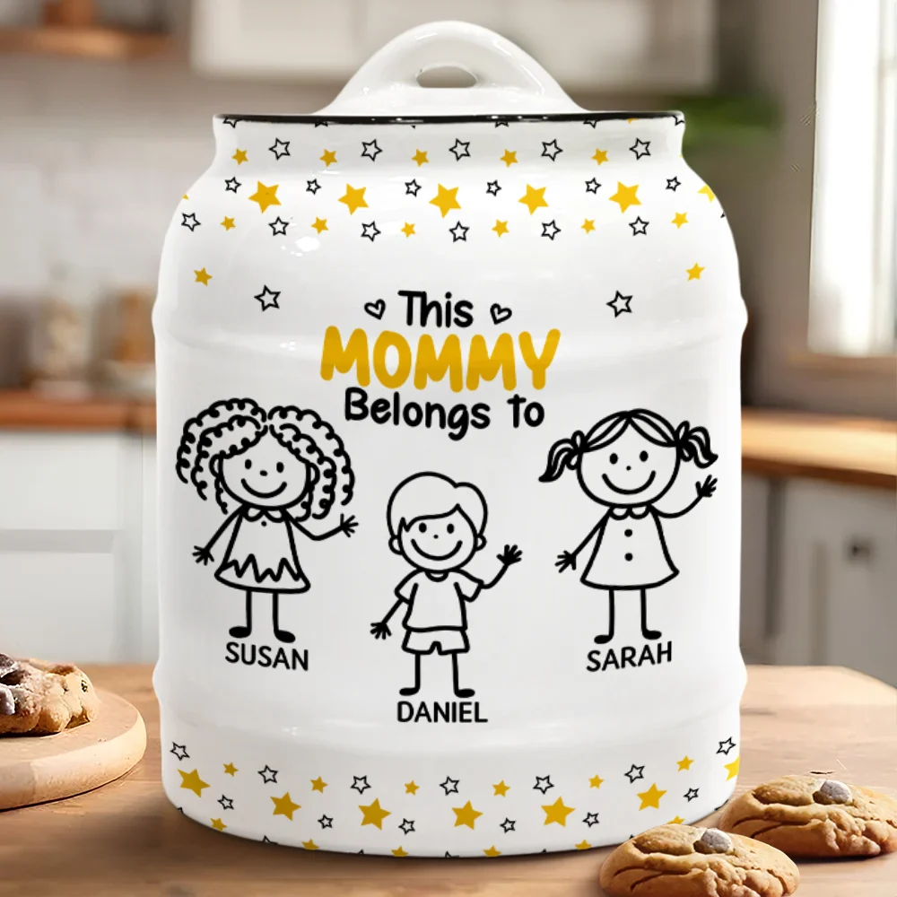 This Grandma Mommy Belongs To Kids Pet - Personalized Cookie Jar - Image 2