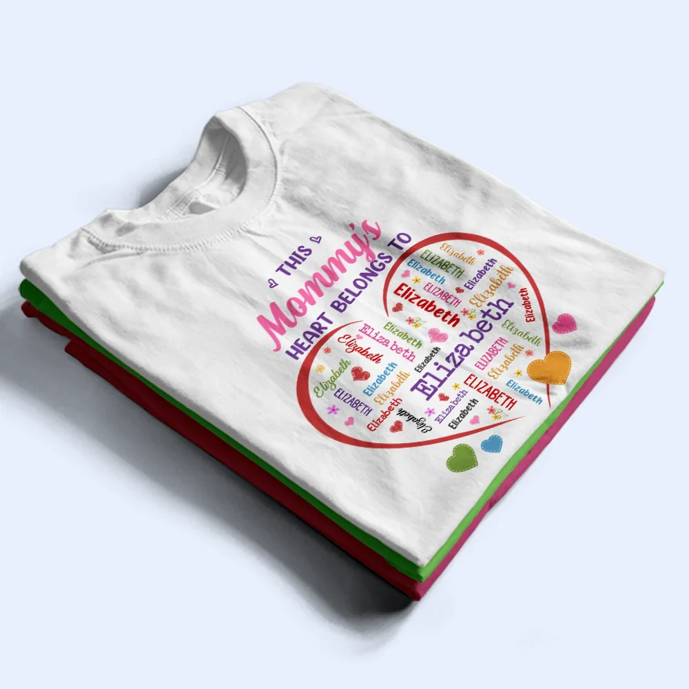 This Grandma's Heart Belongs To - Personalized T Shirt - Image 2