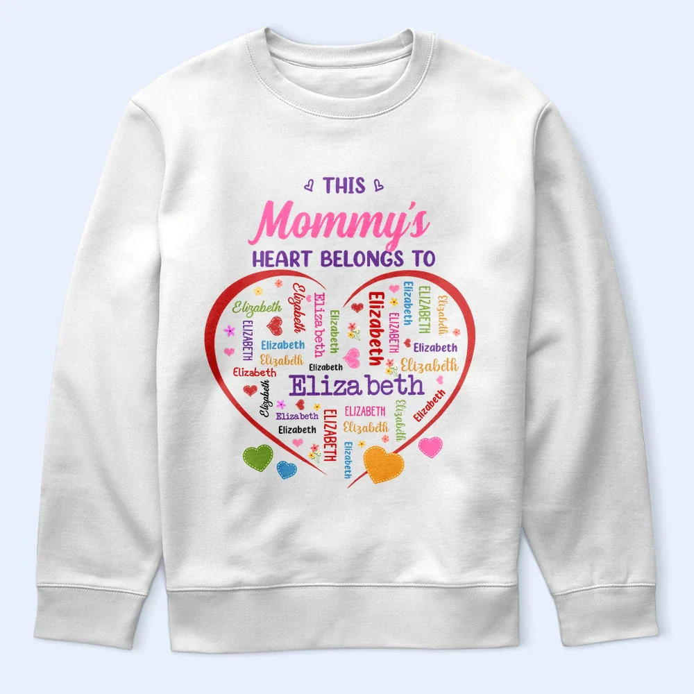 This Grandma's Heart Belongs To - Personalized T Shirt - Image 5