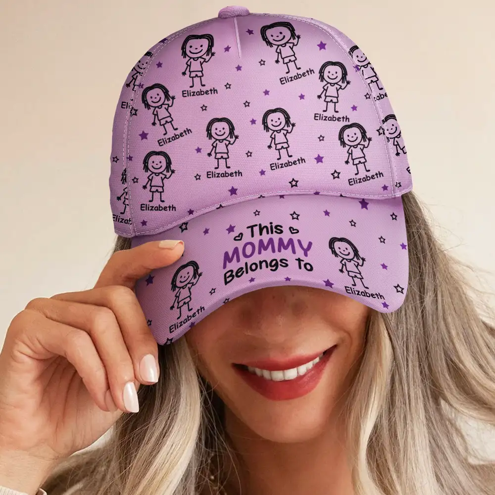 This Grandpa Dad Belongs To Kids Pet - Personalized Classic Cap - Image 5