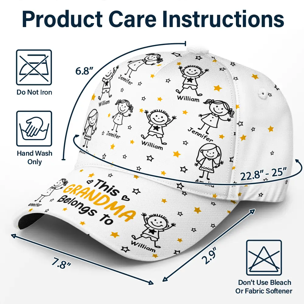 This Grandpa Dad Belongs To Kids Pet - Personalized Classic Cap - Image 6