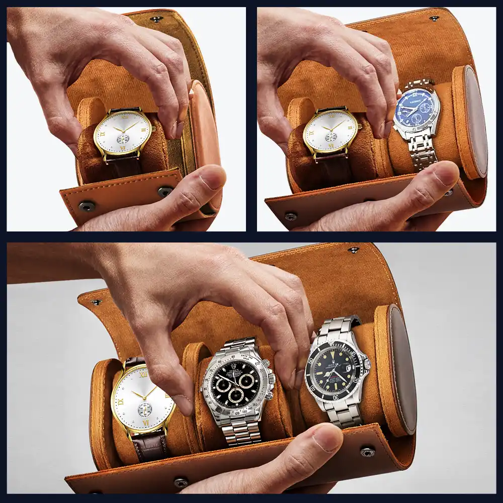 This Grandpa Dad Belongs To Kids Pet - Personalized Leather Watch Case - Image 5
