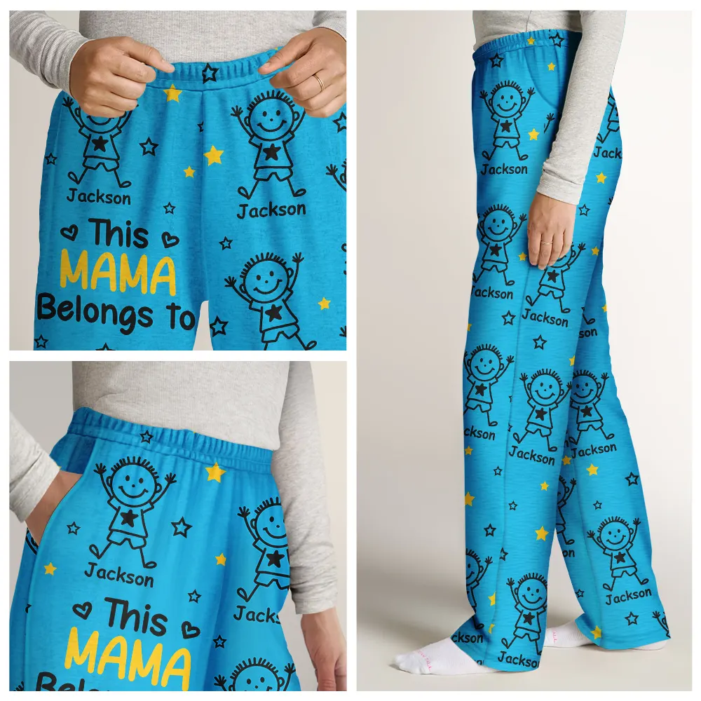 This Grandpa Dad Belongs To Kids Pet - Personalized Pajama Pants - Image 8