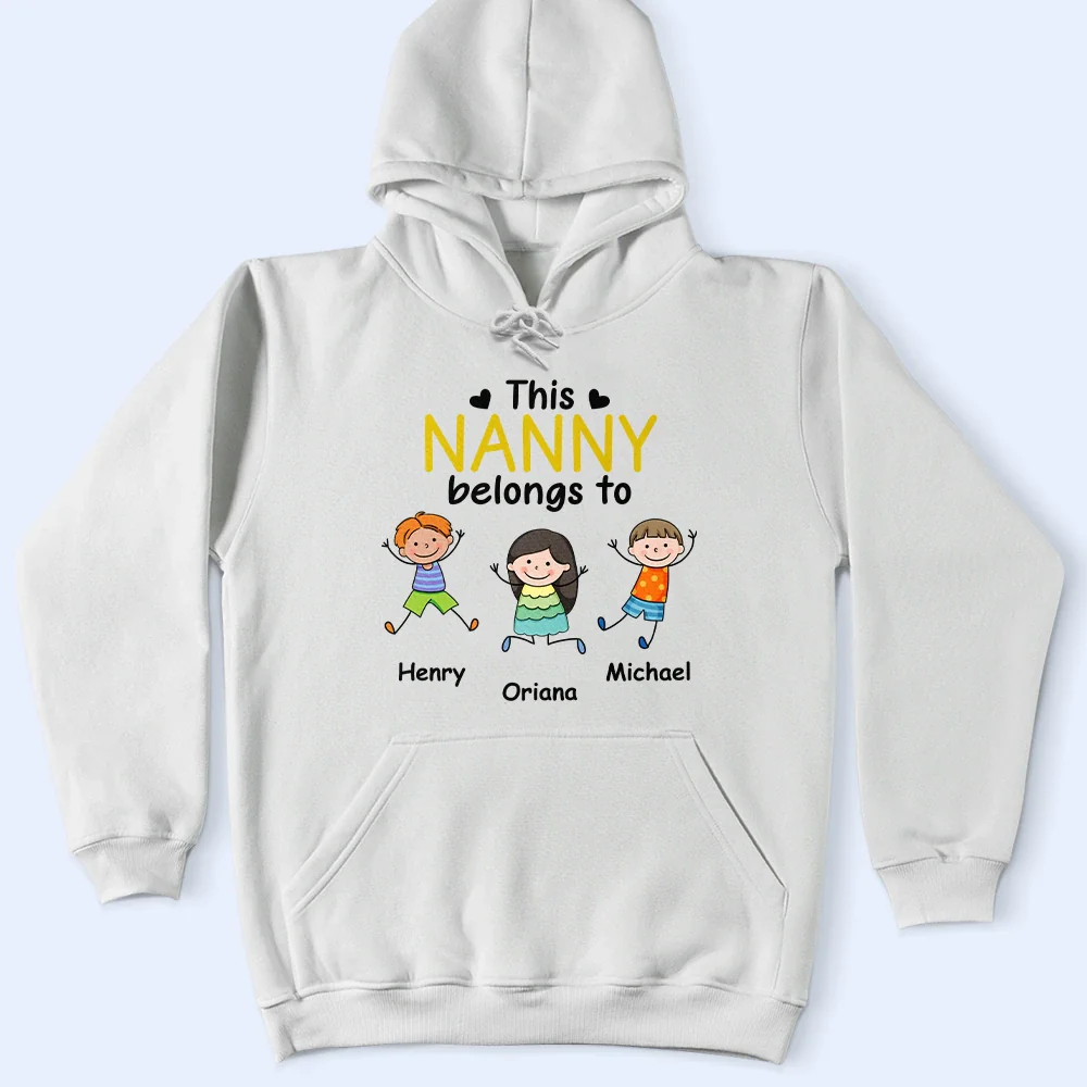 This Grandpa Daddy Belongs To Colorful Stick Figures - Personalized T Shirt - Image 5