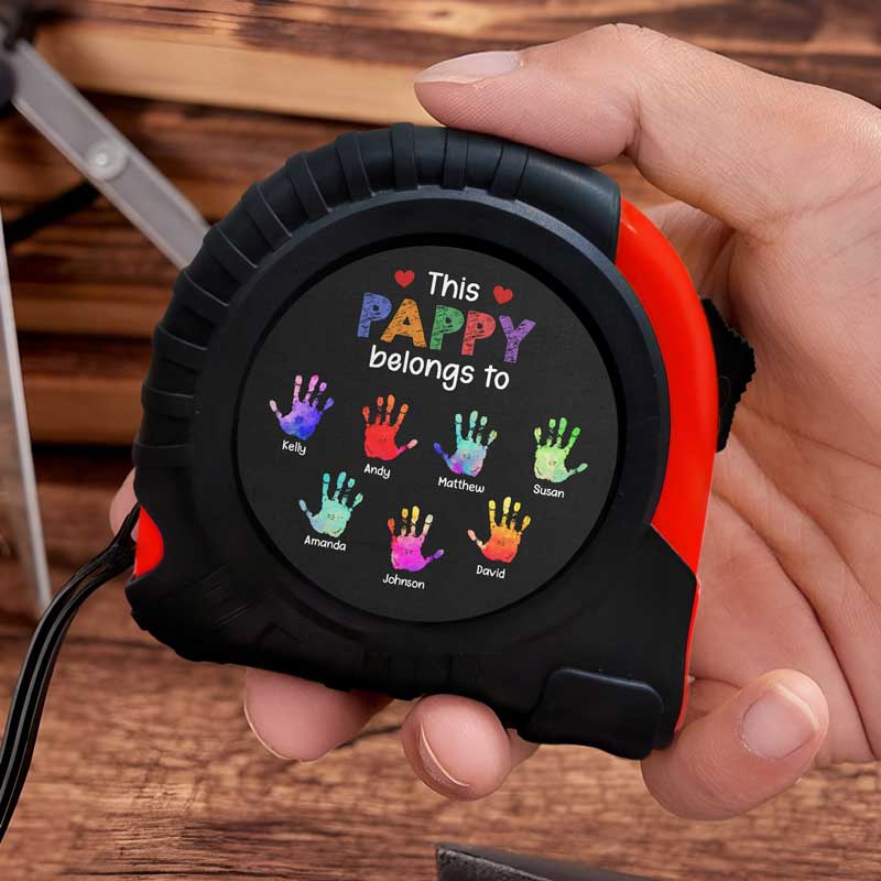This Grandpa Daddy Belongs To - Gift For Dad, Father, Grandfather - Personalized Tape Measure - Image 3
