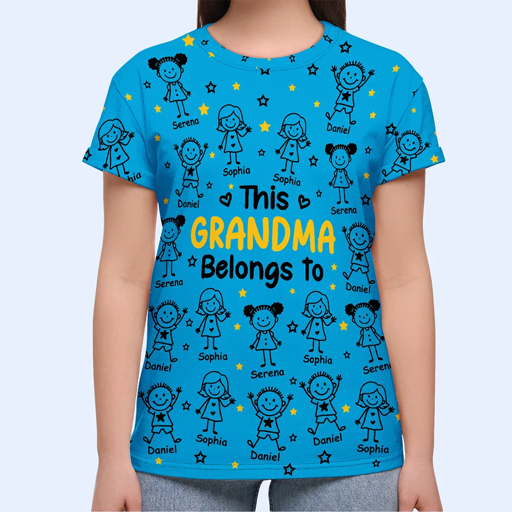 This Grandpa Grandma Belongs To Kids Pet - Personalized Full Print T Shirt - Image 5