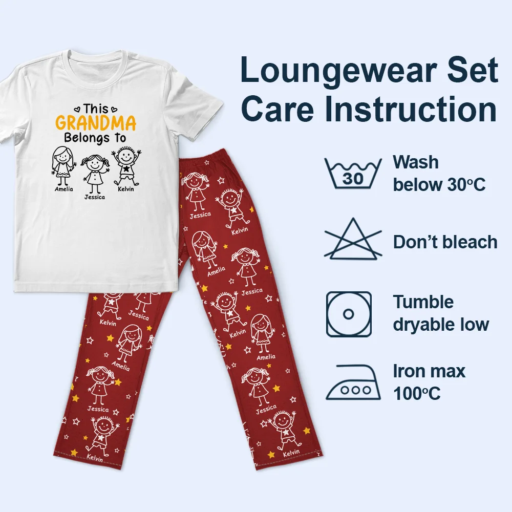 This Grandpa Grandma Belongs To Kids Pet - Personalized Loungewear Set - Image 6