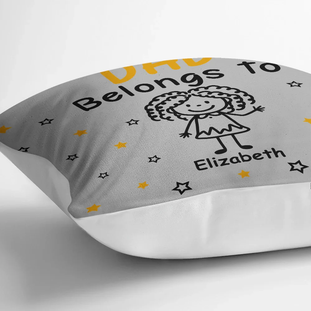 This Grandpa Grandma Belongs To Kids Pet - Personalized Pillow - Image 3