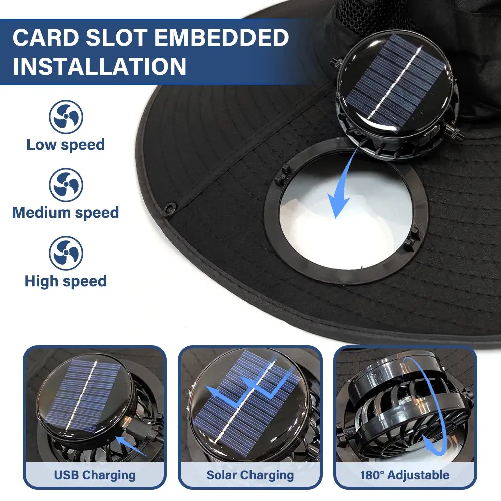 This Grandpa Grandma Belongs To Kids Pet - Personalized Solar Fan Hat - Image 4