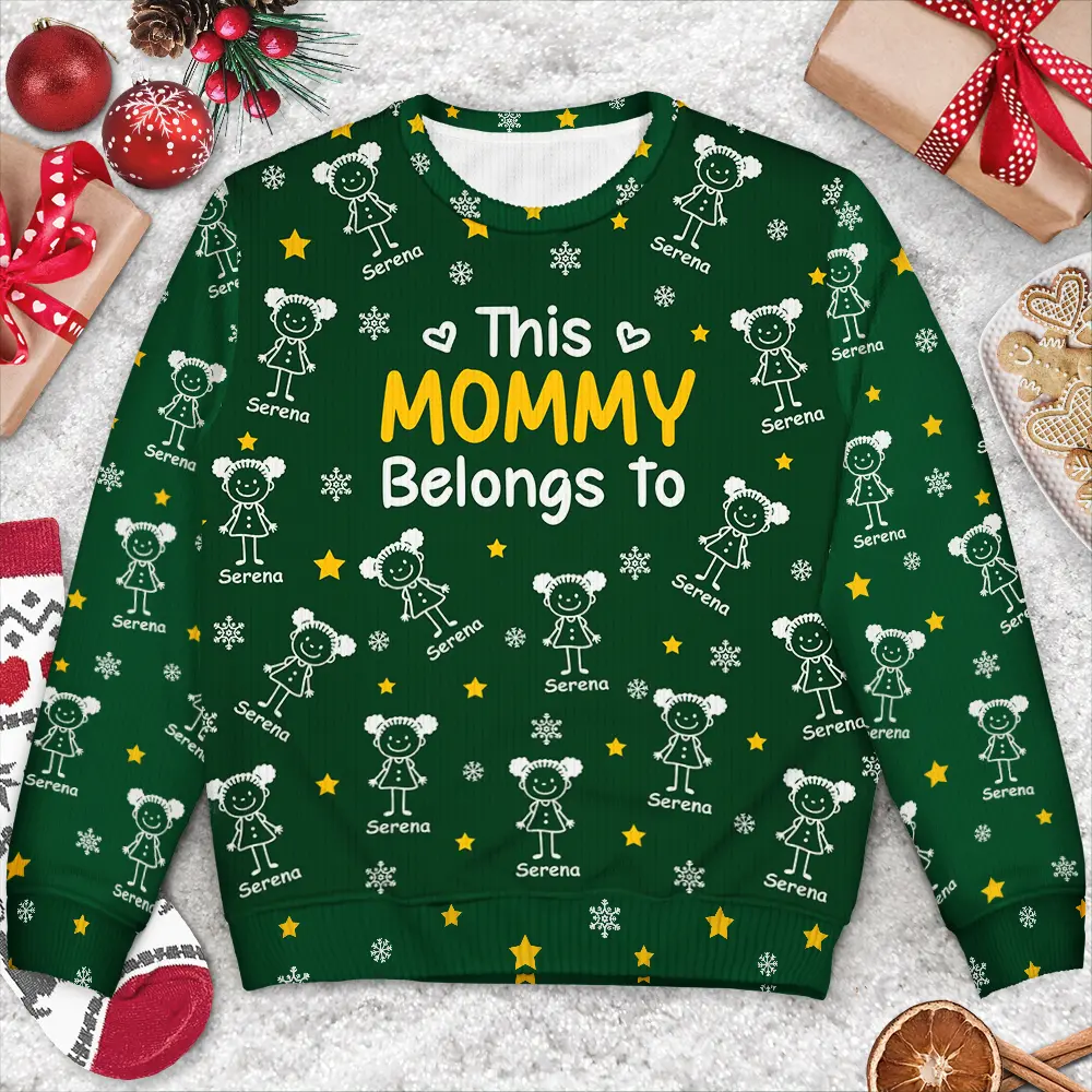 This Grandpa Grandma Belongs To Kids Pet - Personalized Unisex Ugly Sweater - Image 4