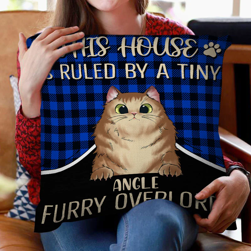 This House Is Ruled - Gift For Cat Lovers - Personalized Custom Pillow - Image 2