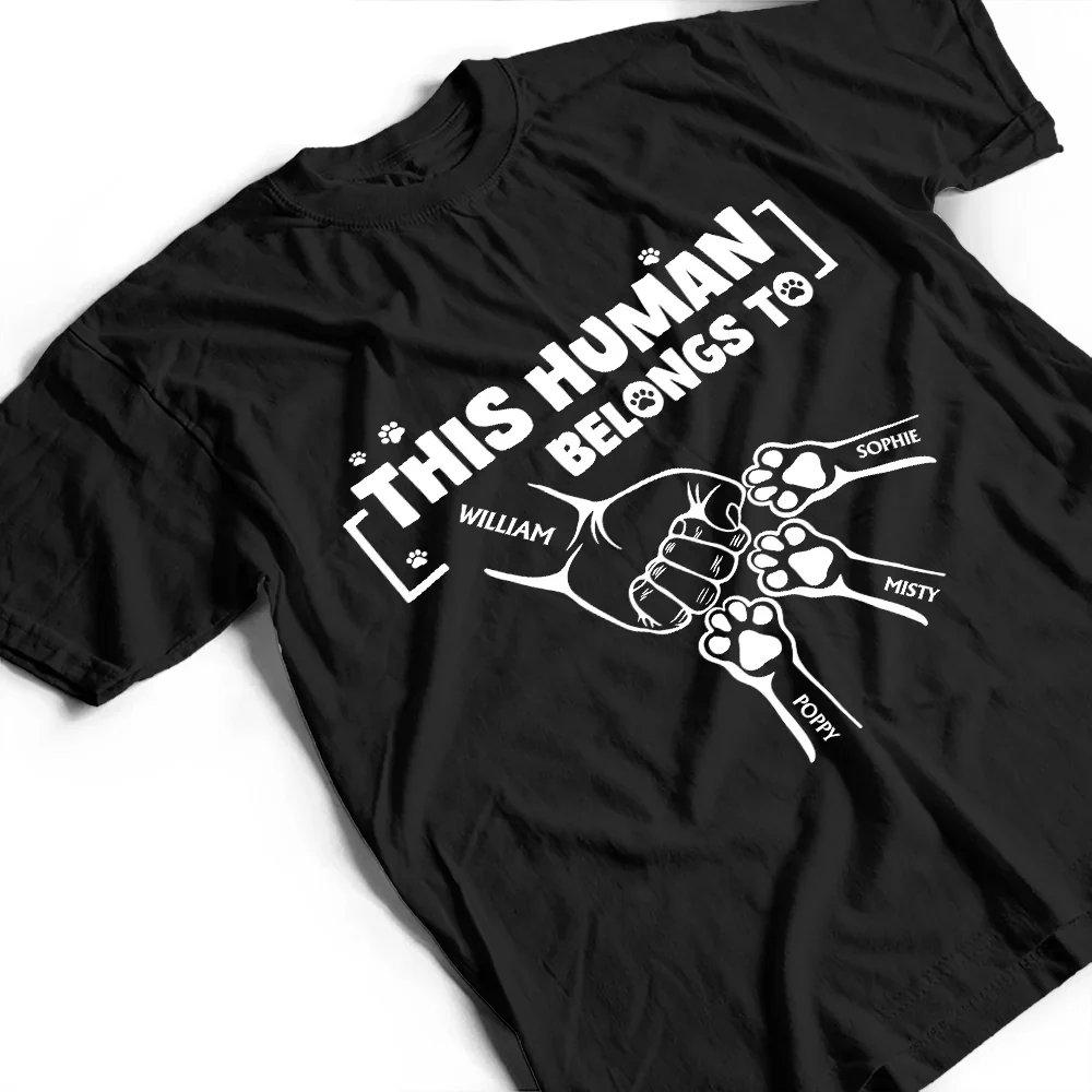 This Human Belongs To - Personalized T Shirt - Image 3