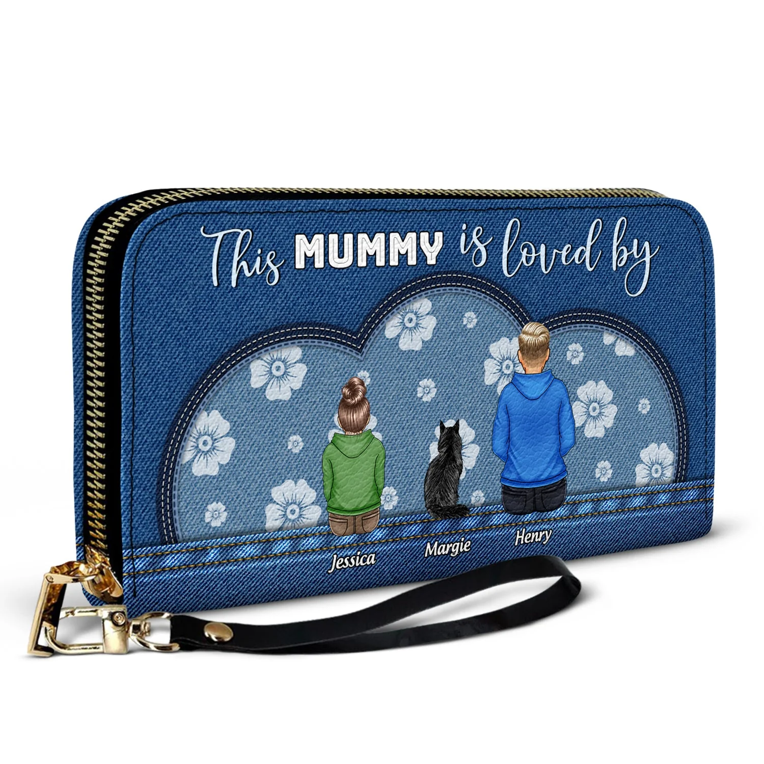 This Is Loved By - Gift For Mom, Mother - Personalized Leather Long Wallet - Image 2