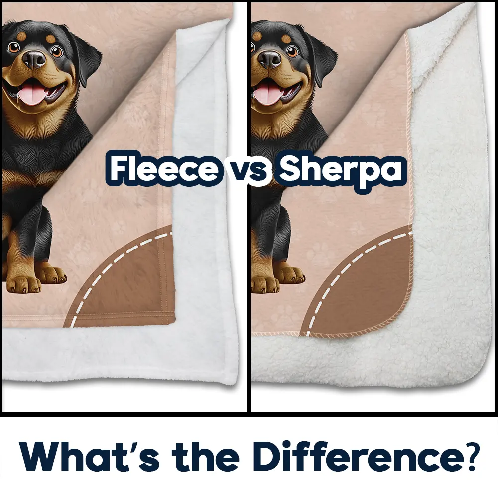This Is Mine Paws Off Dog Cat Lovers - Personalized Fleece Blanket, Sherpa Blanket - Image 4