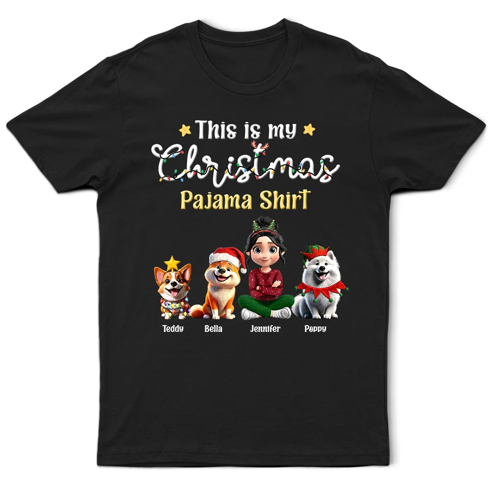 This Is My Christmas Pajama Shirt - Personalized T Shirt - Image 2