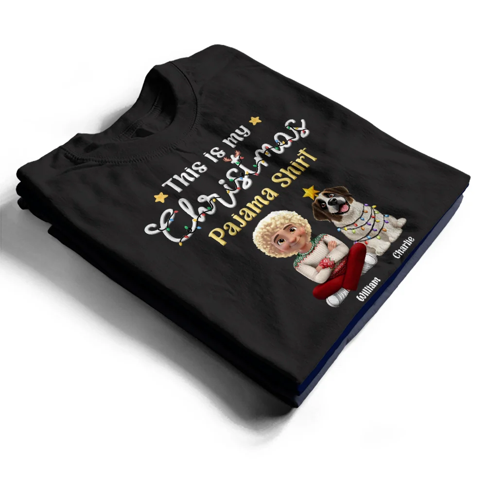 This Is My Christmas Pajama Shirt - Personalized T Shirt - Image 3