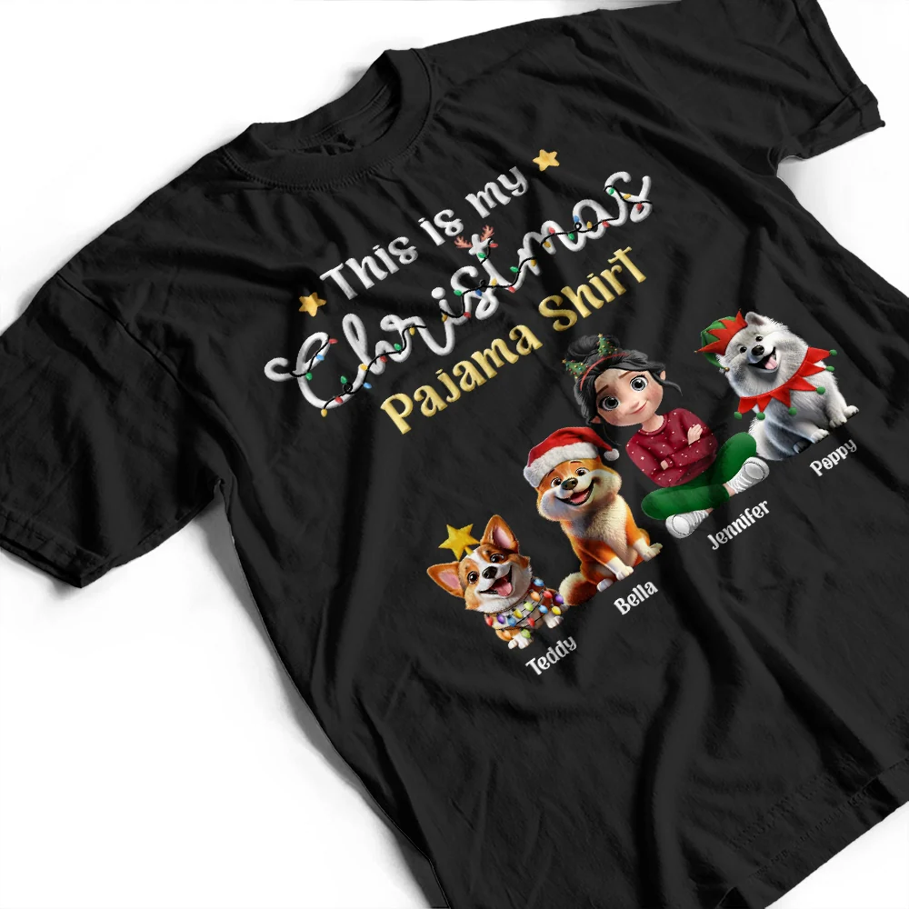 This Is My Christmas Pajama Shirt - Personalized T Shirt - Image 4