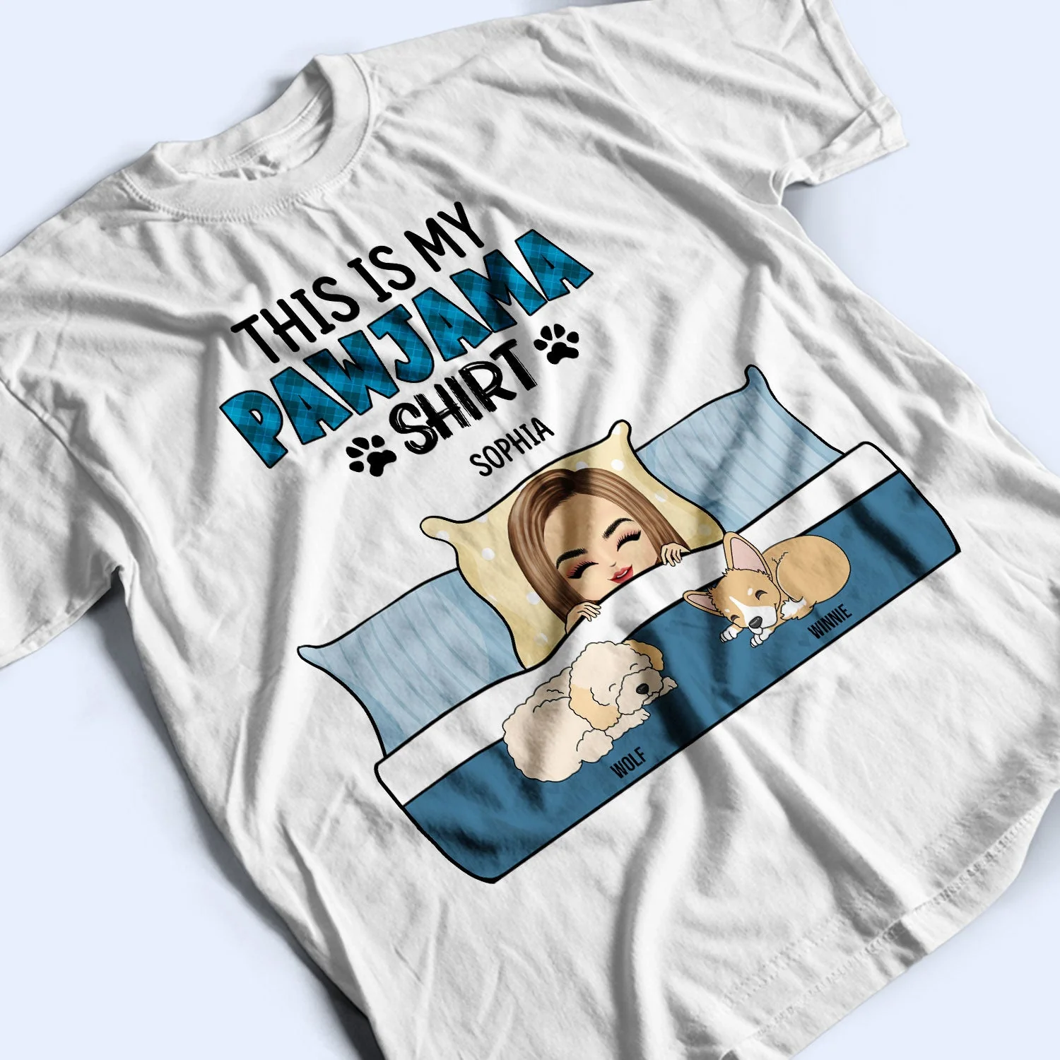 This Is My Pawjama Shirt - Gift For Dog Lovers, Dog Moms, Dog Dads - Personalized T Shirt - Image 3