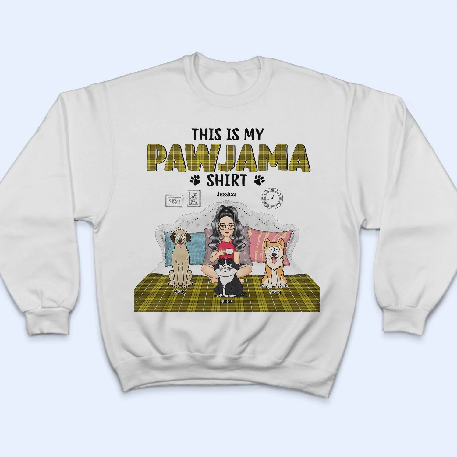 This Is My Pawjama Shirt - Gift For Pet Lovers - Personalized T Shirt - Image 5