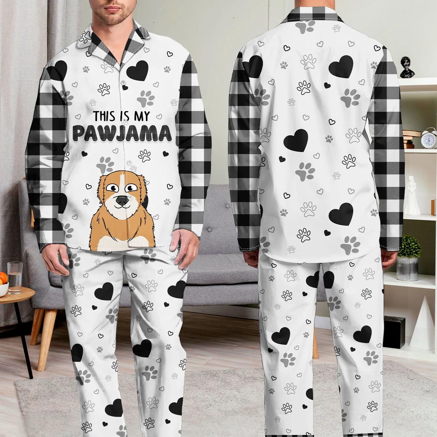 This Is My Pawjamas - Gift For Dog Lovers - Personalized Long Pajamas Set - Image 5